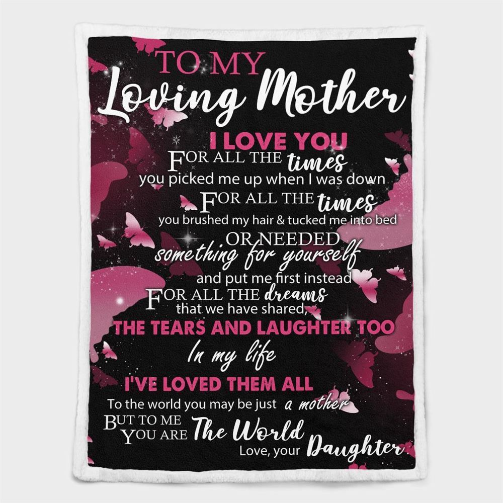 Mother's Day Blanket For Mom I Love You For All The Times Blanket, Blankets For Mothers Day