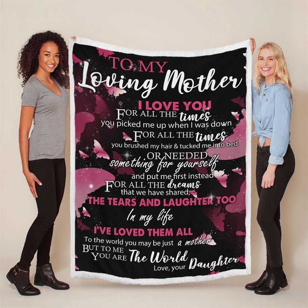 Mother's Day Blanket For Mom I Love You For All The Times Blanket, Blankets For Mothers Day