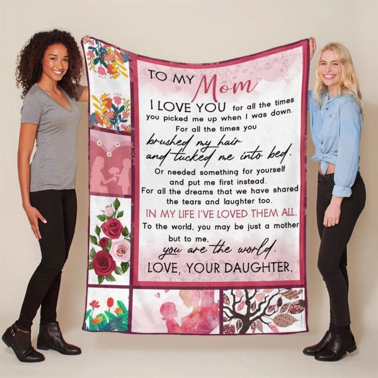 Mother's Day Blanket For Mom I Love You For All The Times Blanket From Daughter, Blankets For Mothers Day