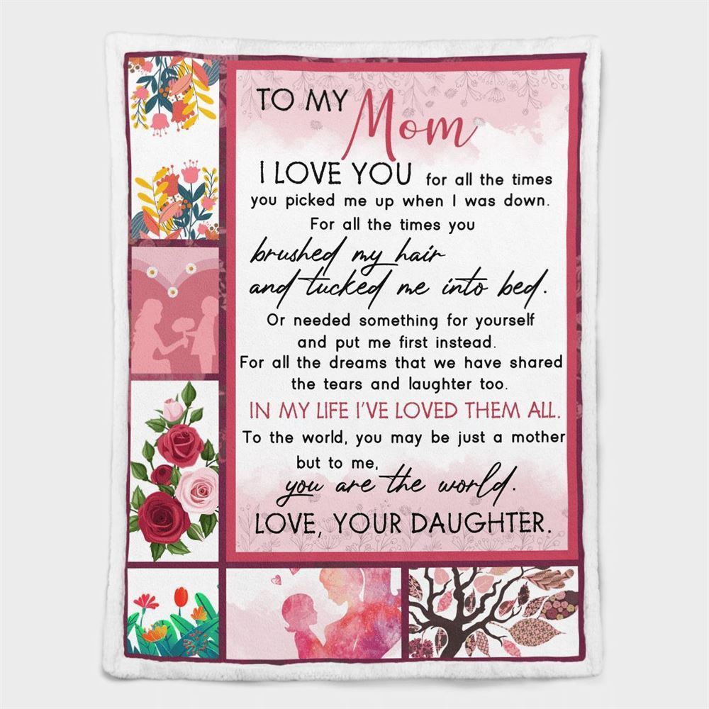 Mother's Day Blanket For Mom I Love You For All The Times Blanket From Daughter, Blankets For Mothers Day Mother's Day Blanket For Mom I Love You For All The Times Blanket From Daughter, Blankets For Mothers Day