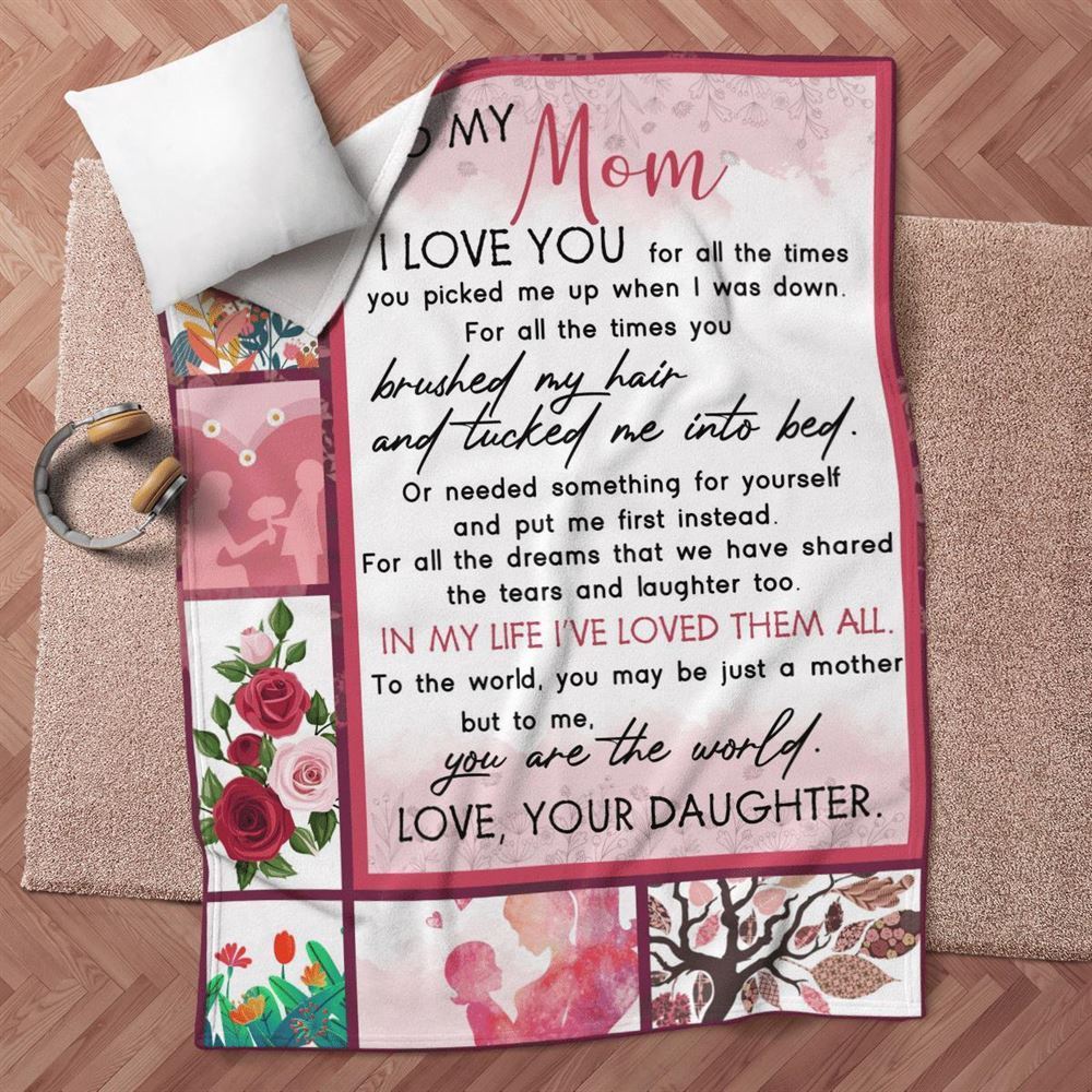 Mother's Day Blanket For Mom I Love You For All The Times Blanket From Daughter, Blankets For Mothers Day Mother's Day Blanket For Mom I Love You For All The Times Blanket From Daughter, Blankets For Mothers Day