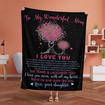 Mother's Day Blanket For Mom I Love You For All The Times Blanket Heart Tree, Blankets For Mothers Day