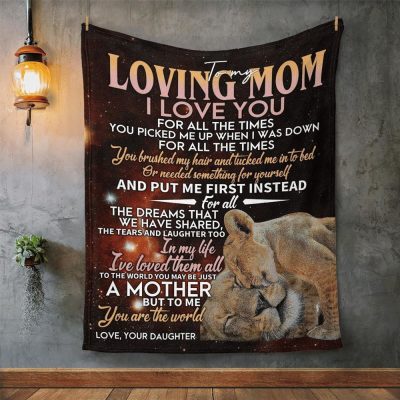 Mother's Day Blanket For Mom I Love You For All The Times Blanket Lion Blanket, Blankets For Mothers Day