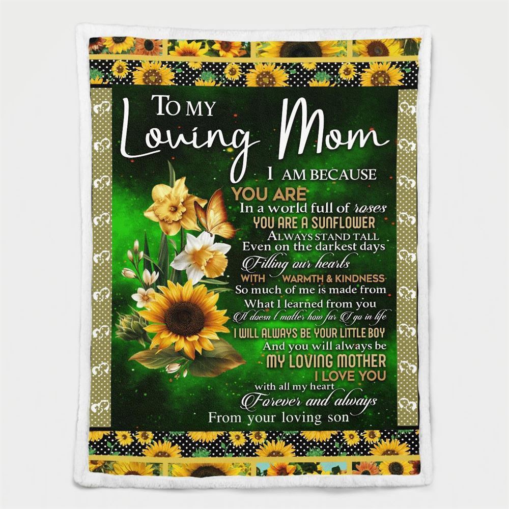 Mother's Day Blanket For Mom I Love You With All My Heart Blanket From Son, Blankets For Mothers Day Mother's Day Blanket For Mom I Love You With All My Heart Blanket From Son, Blankets For Mothers Day