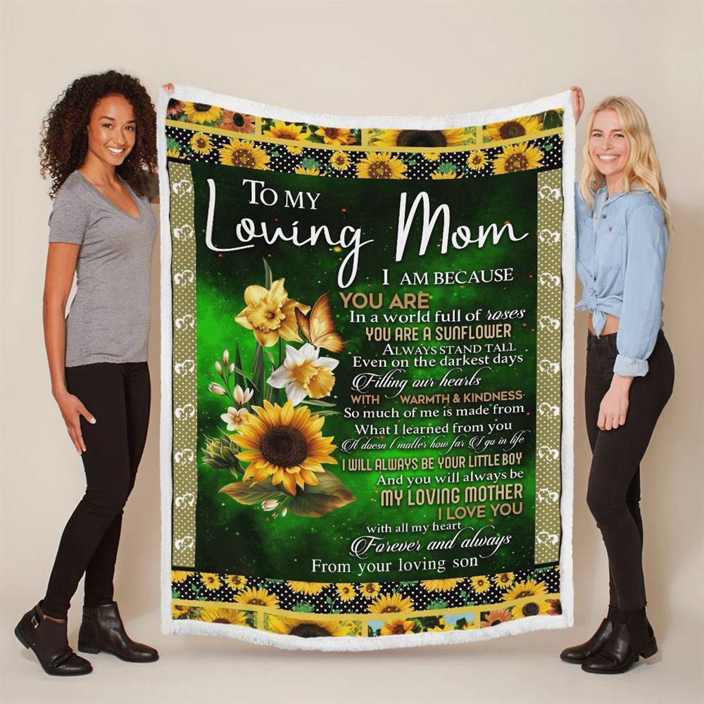 Mother's Day Blanket For Mom I Love You With All My Heart Blanket From Son, Blankets For Mothers Day Mother's Day Blanket For Mom I Love You With All My Heart Blanket From Son, Blankets For Mothers Day