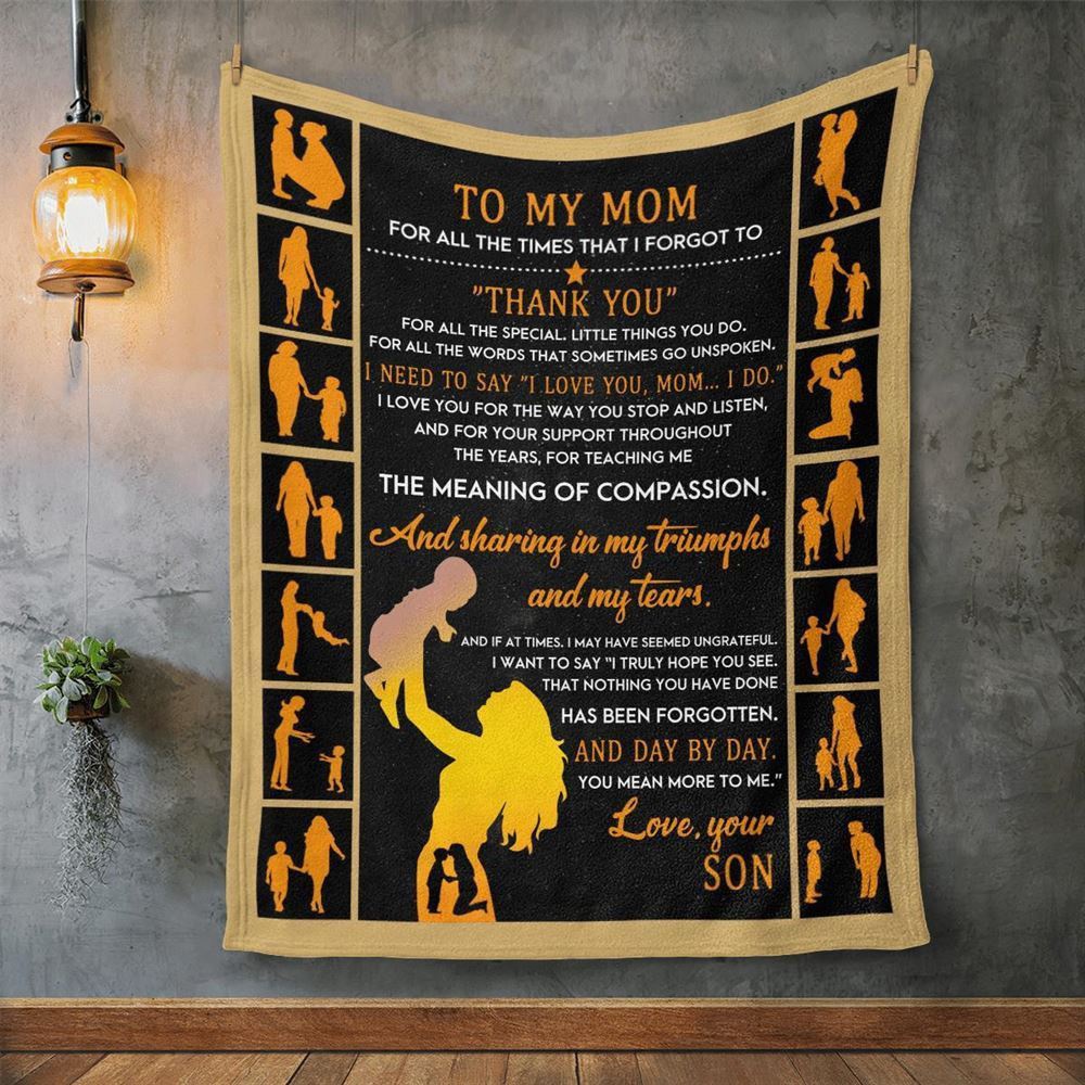 Mother's Day Blanket For Mom I Need To Say I Love You Mom Blanket From Son, Blankets For Mothers Day