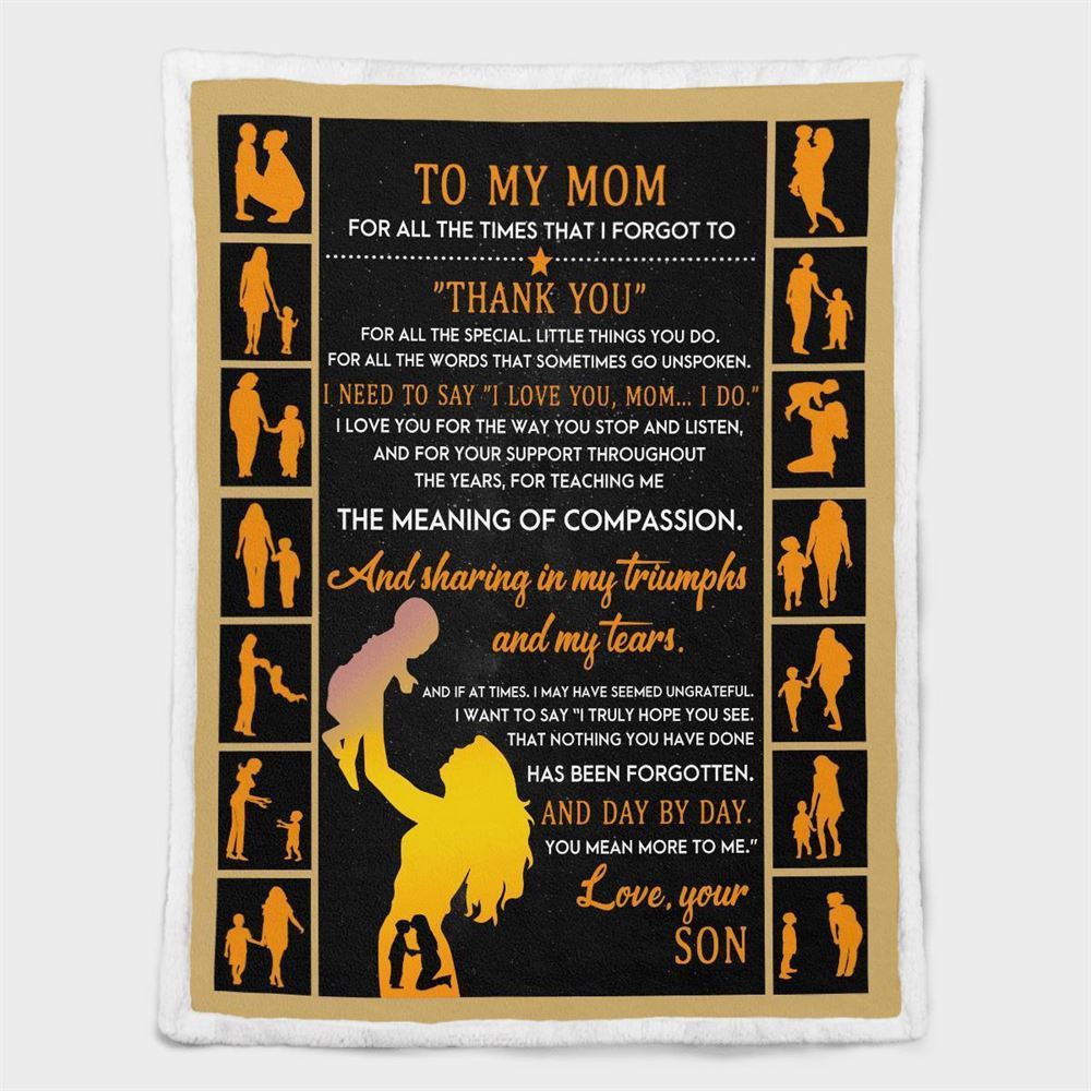Mother's Day Blanket For Mom I Need To Say I Love You Mom Blanket From Son, Blankets For Mothers Day