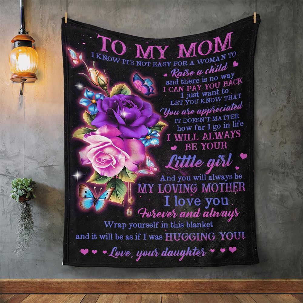 Mother's Day Blanket For Mom It'S Not Easy For A Woman To Raise A Child Flower Blanket From Daughter, Blankets For Mothers Day Mother's Day Blanket For Mom It'S Not Easy For A Woman To Raise A Child Flower Blanket From Daughter, Blankets For Mothers Day
