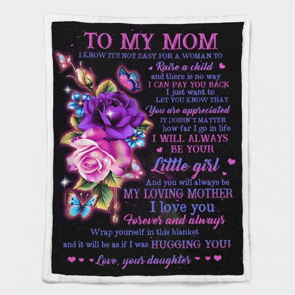 Mother's Day Blanket For Mom It'S Not Easy For A Woman To Raise A Child Flower Blanket From Daughter, Blankets For Mothers Day Mother's Day Blanket For Mom It'S Not Easy For A Woman To Raise A Child Flower Blanket From Daughter, Blankets For Mothers Day
