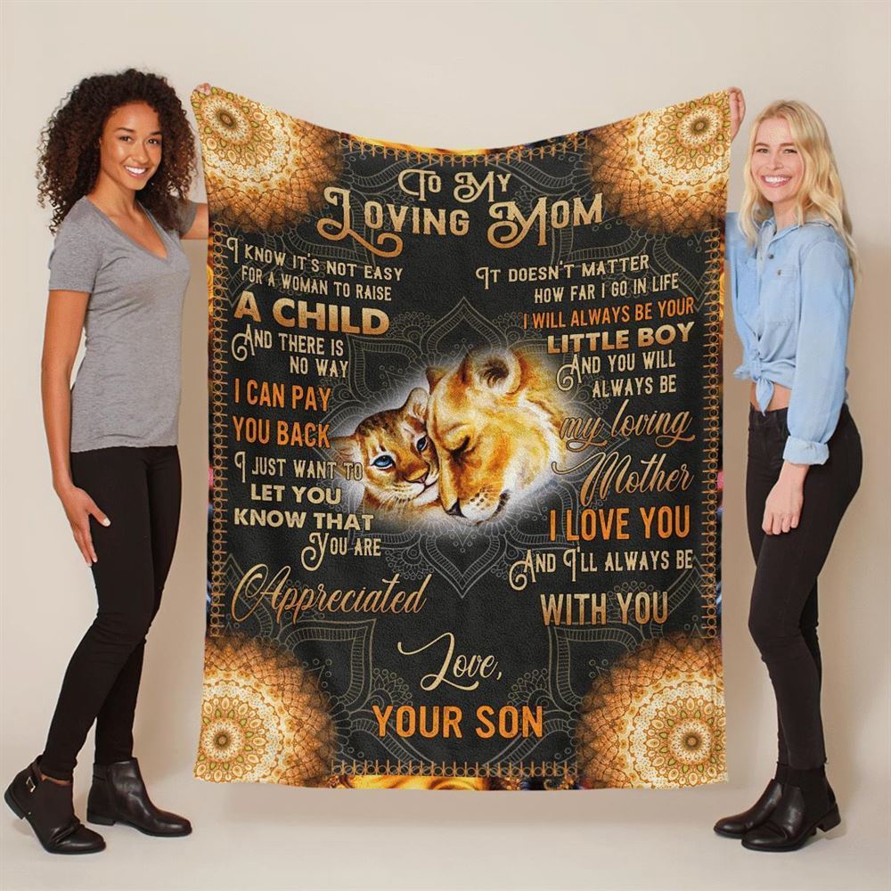 Mother's Day Blanket For Mom It'S Not Easy For A Woman To Raise A Child Lion Blanket From Son, Blankets For Mothers Day Mother's Day Blanket For Mom It'S Not Easy For A Woman To Raise A Child Lion Blanket From Son, Blankets For Mothers Day
