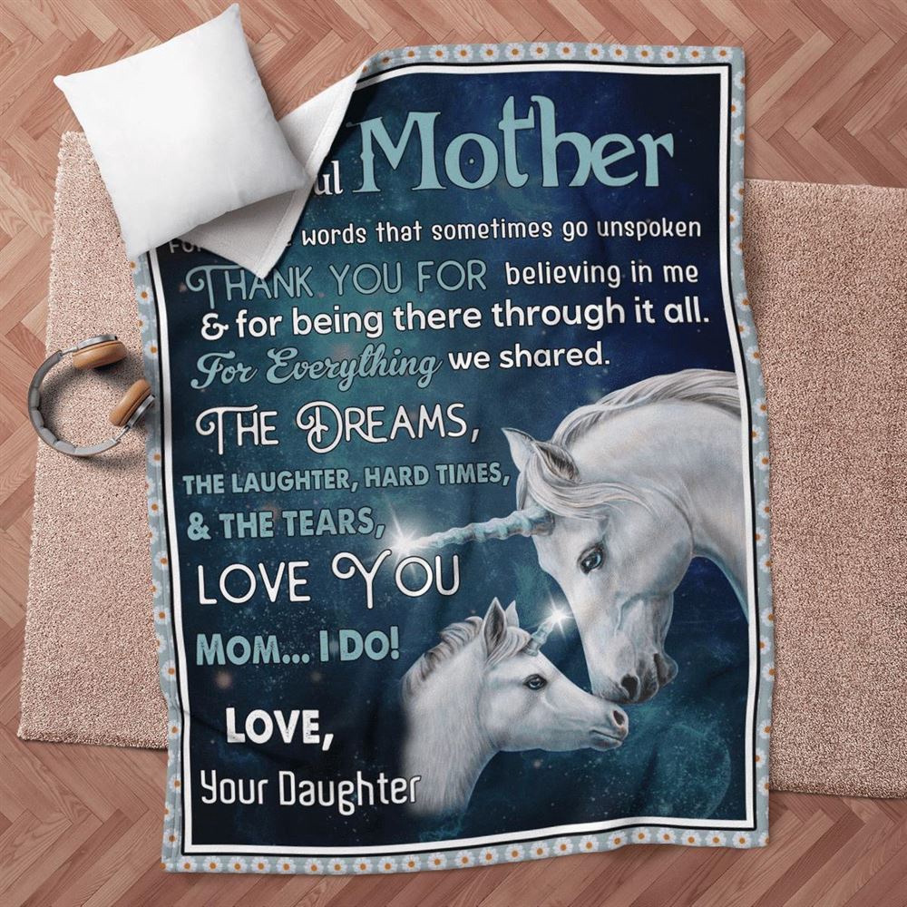 Mother's Day Blanket For Mom Mother Thanks For Believing In Me Horse Blanket From Daughter, Blankets For Mothers Day Mother's Day Blanket For Mom Mother Thanks For Believing In Me Horse Blanket From Daughter, Blankets For Mothers Day