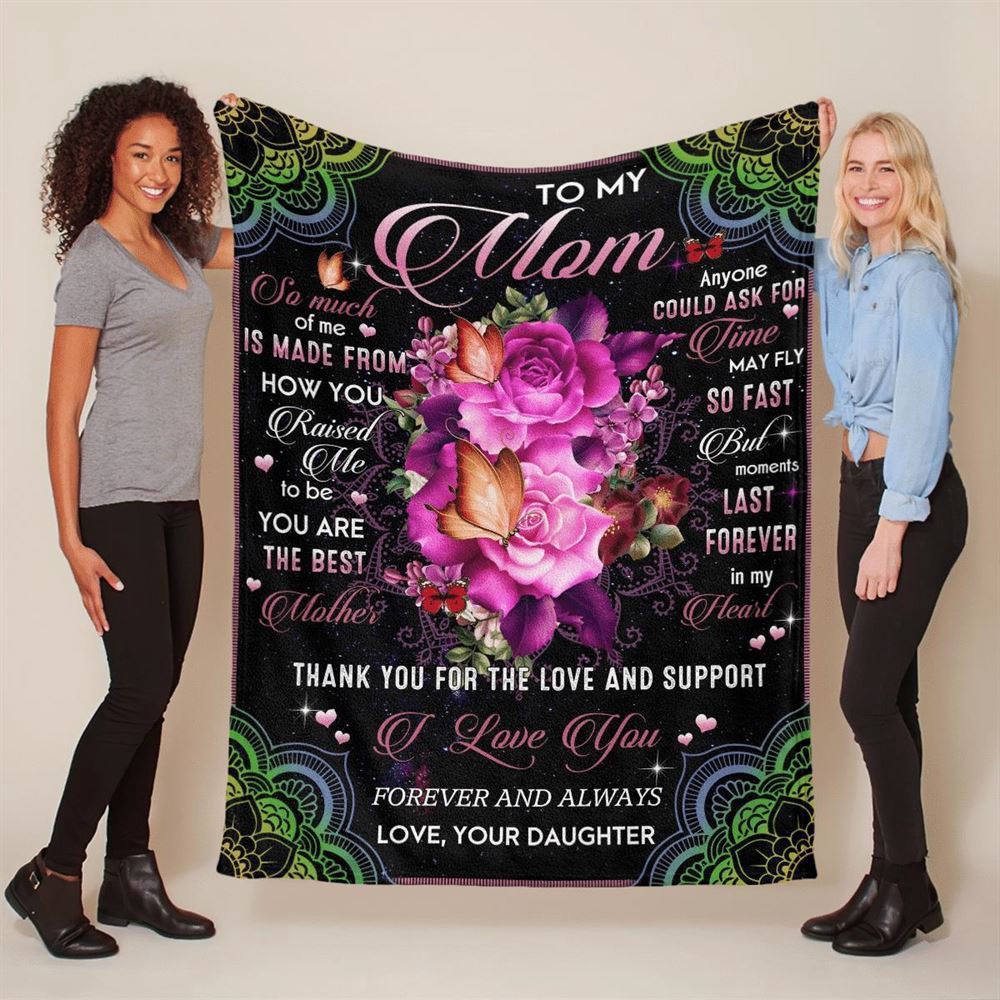Mother's Day Blanket For Mom Thanks For The Love & Support Blanket From Daughter, Blankets For Mothers Day Mother's Day Blanket For Mom Thanks For The Love & Support Blanket From Daughter, Blankets For Mothers Day