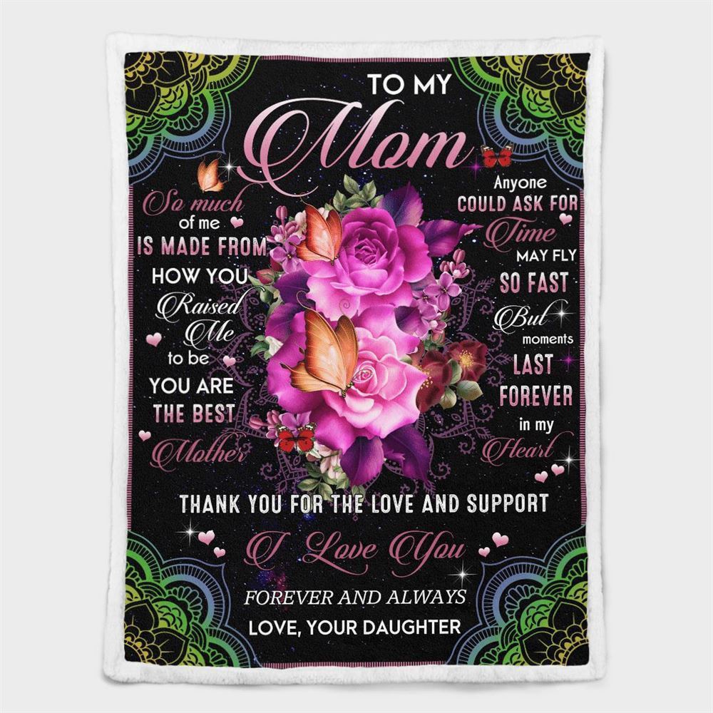 Mother's Day Blanket For Mom Thanks For The Love & Support Blanket From Daughter, Blankets For Mothers Day Mother's Day Blanket For Mom Thanks For The Love & Support Blanket From Daughter, Blankets For Mothers Day