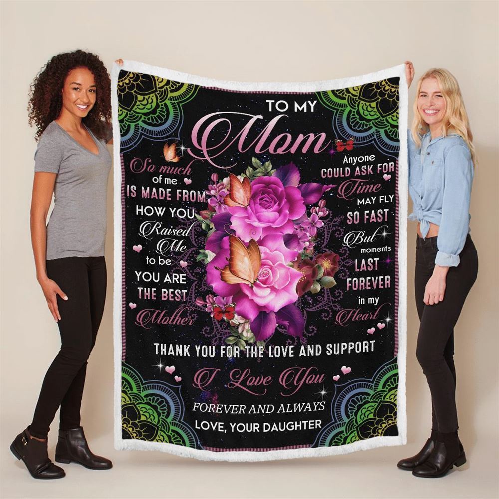 Mother's Day Blanket For Mom Thanks For The Love & Support Blanket From Daughter, Blankets For Mothers Day Mother's Day Blanket For Mom Thanks For The Love & Support Blanket From Daughter, Blankets For Mothers Day