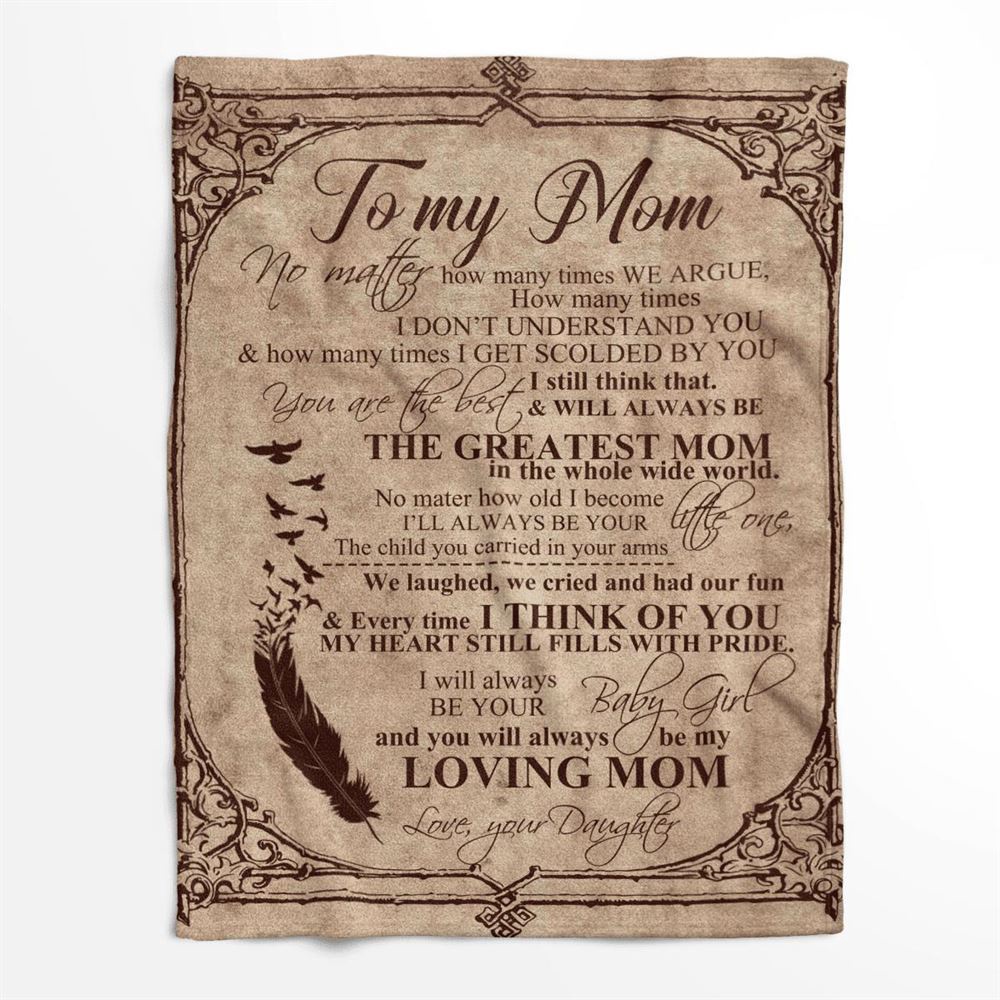 Mother's Day Blanket For Mom You Will Always Be The Greatest Mom In The World Blanket From Daughter, Blankets For Mothers Day Mother's Day Blanket For Mom You Will Always Be The Greatest Mom In The World Blanket From Daughter, Blankets For Mothers Day