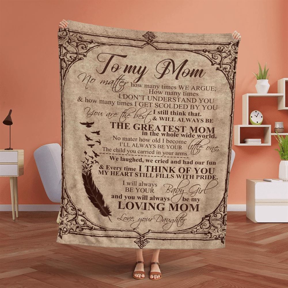 Mother's Day Blanket For Mom You Will Always Be The Greatest Mom In The World Blanket From Daughter, Blankets For Mothers Day Mother's Day Blanket For Mom You Will Always Be The Greatest Mom In The World Blanket From Daughter, Blankets For Mothers Day