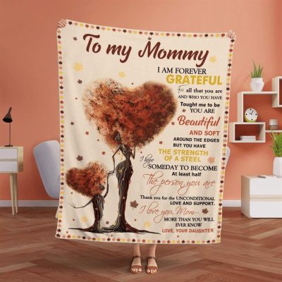 Mother's Day Blanket For Mommy I Am Forever Grateful Blanket From Daughter, Blankets For Mothers Day