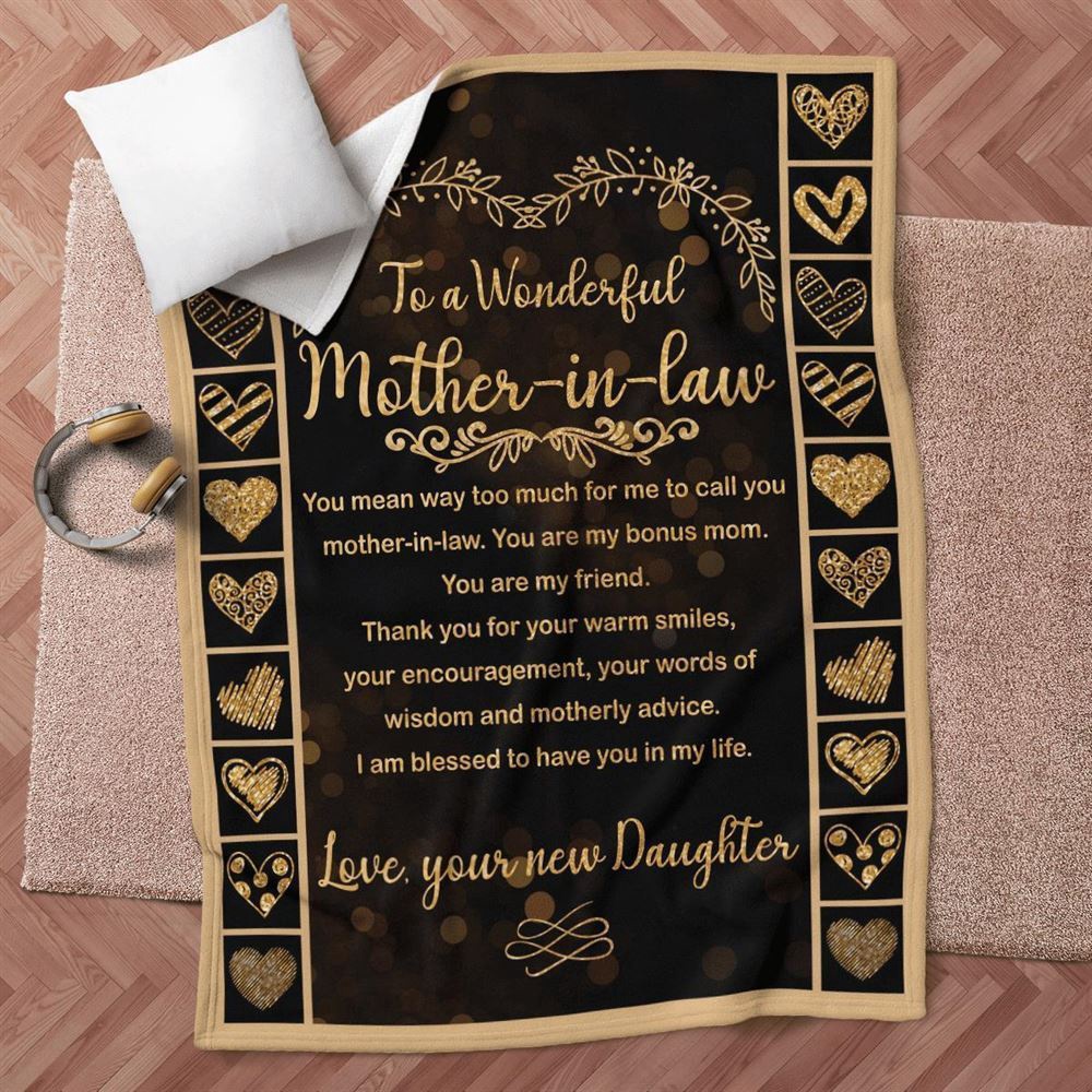 Mother's Day Blanket For Mother-In-Law I Am Blessed To Have You In My Life Blanket Mother-In-Law, Blankets For Mothers Day Mother's Day Blanket For Mother-In-Law I Am Blessed To Have You In My Life Blanket Mother-In-Law, Blankets For Mothers Day