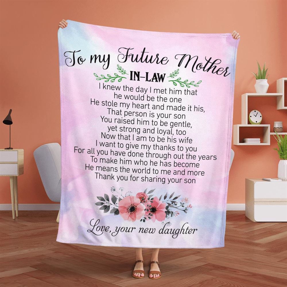 Mother's Day Blanket For Mother-In-Law Thanks For Sharing Your Son Blanket Mother-In-Law, Blankets For Mothers Day Mother's Day Blanket For Mother-In-Law Thanks For Sharing Your Son Blanket Mother-In-Law, Blankets For Mothers Day