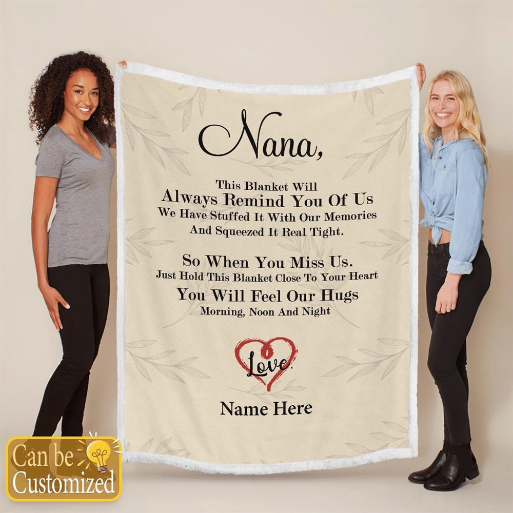 Mother's Day Blanket For Nana This Blanket Will Always Remind You Of Us Blanket Gift For Grandma, Blankets For Mothers Day Mother's Day Blanket For Nana This Blanket Will Always Remind You Of Us Blanket Gift For Grandma, Blankets For Mothers Day