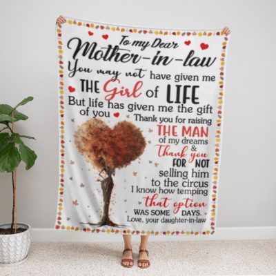 Mother's Day Mother In Law Blanket For Black Mother In Law Art Blanket From Daughter In Law, Blankets For Mothers Day