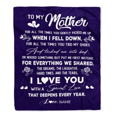 My Mom Blanket from Daughter Son I Love You With A Special Love, Personalized Blanket For Mom, Mother's Day Gifts Blanket