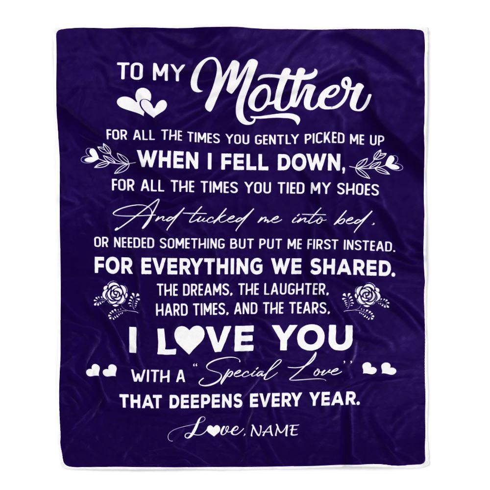 My Mom Blanket from Daughter Son I Love You With A Special Love, Personalized Blanket For Mom, Mother's Day Gifts Blanket