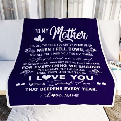 My Mom Blanket from Daughter Son I Love You With A Special Love, Personalized Blanket For Mom, Mother's Day Gifts Blanket