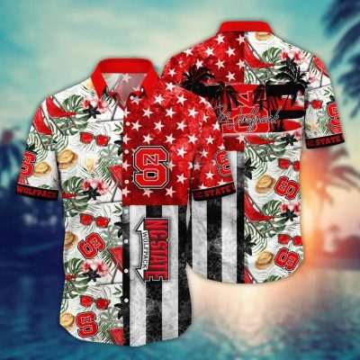 NC State Wolfpack NCAA Flower Aloha Hawaiian Shirt 10, NCAA Hawaiian Shirt