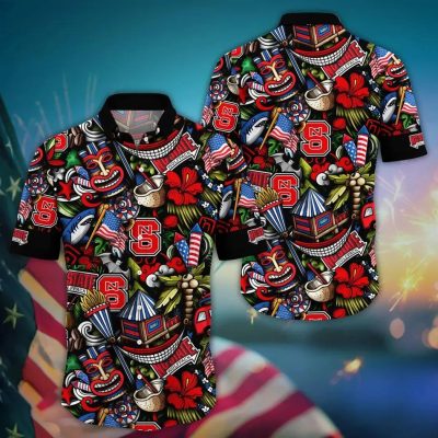 NC State Wolfpack NCAA Flower Aloha Hawaiian Shirt 14, NCAA Hawaiian Shirt