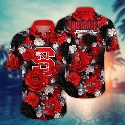 NC State Wolfpack NCAA Flower Aloha Hawaiian Shirt 4, NCAA Hawaiian Shirt