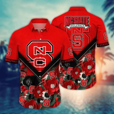 NC State Wolfpack NCAA Flower Aloha Hawaiian Shirt 5, NCAA Hawaiian Shirt