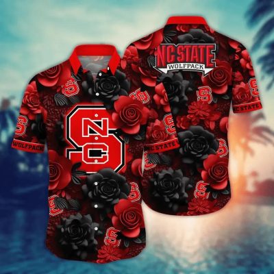 NC State Wolfpack NCAA Flower Aloha Hawaiian Shirt 7, NCAA Hawaiian Shirt