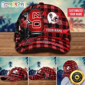 NCAA NC State Wolfpack Baseball Cap Flower Custom Name Cap
