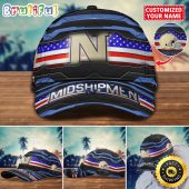 NCAA Navy Midshipmen Baseball Cap Flag Custom Name Cap