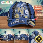 NCAA Navy Midshipmen Baseball Cap Flag Flower Custom Name Cap