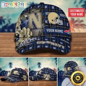 NCAA Navy Midshipmen Baseball Cap Flower Custom Name Cap
