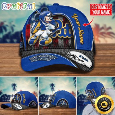 NCAA Pittsburgh Panthers Baseball Cap Mickey Mouse Custom Cap For Fans