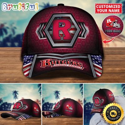 NCAA Rutgers Scarlet Knights Baseball Cap Best Trending Custom Name Cap