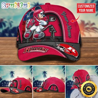 NCAA Rutgers Scarlet Knights Baseball Cap Mickey Mouse Custom Cap For Fans