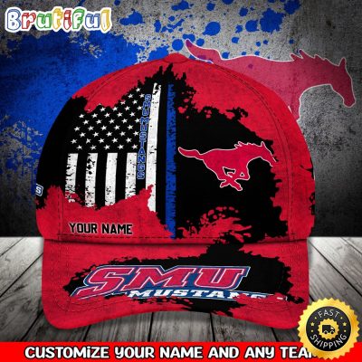NCAA SMU Mustangs Baseball Cap Your Name Custom Baseball Cap