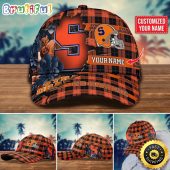NCAA Syracuse Orange Baseball Cap Flower Custom Name Cap