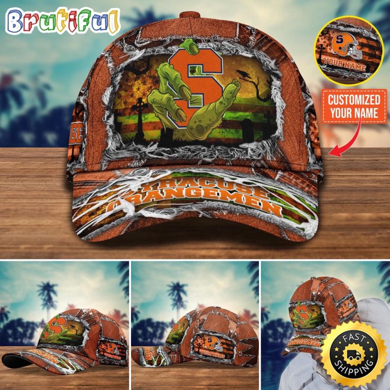 NCAA Syracuse Orange Baseball Cap Halloween Custom Name Cap