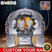 NCAA Tennessee Volunteers Baseball Cap Silver Metalic Pattern Baseball Cap
