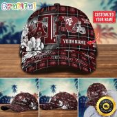 NCAA Texas A&ampM Aggies Baseball Cap Flower Custom Name Cap