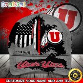 NCAA Utah Utes Baseball Cap Your Name Custom Baseball Cap