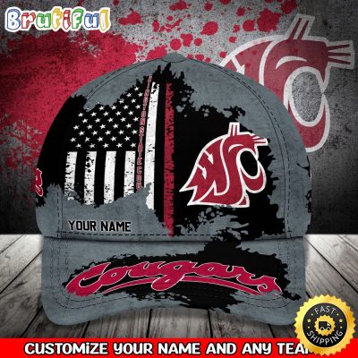NCAA Washington State Cougars Baseball Cap Your Name Custom Baseball Cap