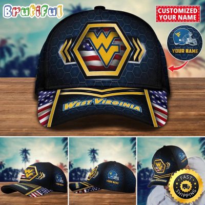 NCAA West Virginia Mountaineers Baseball Cap Best Trending Custom Name Cap