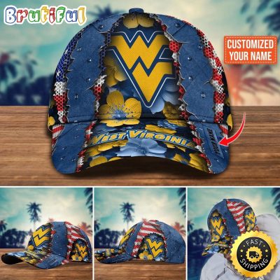 NCAA West Virginia Mountaineers Baseball Cap Custom Cap For Fans