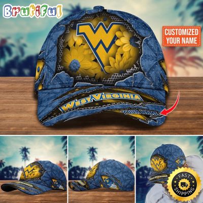 NCAA West Virginia Mountaineers Baseball Cap Custom Cap Trending